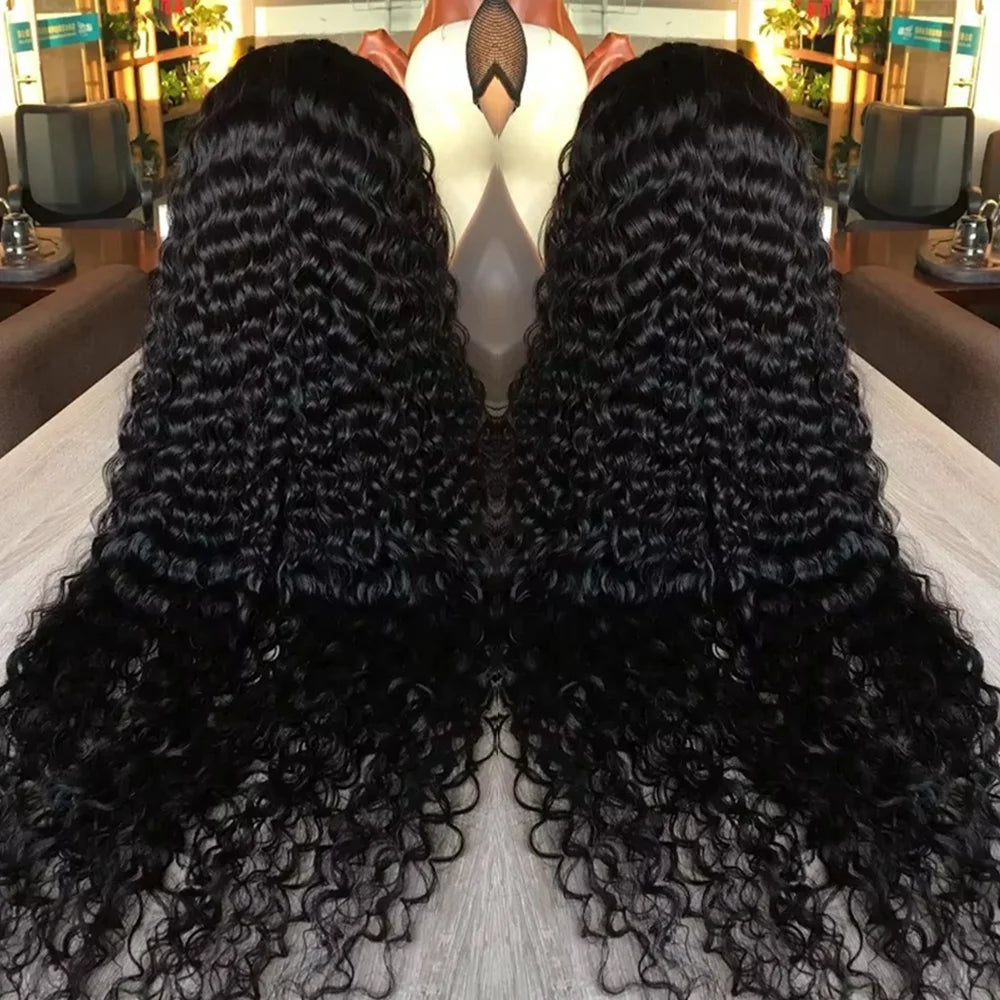250 Density Brazilian Deep Wave Curly HD Lace Wig | Glueless 13x6 & 13x4 Lace Front | Pre-Plucked Human Hair Wig