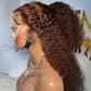 Chocolate Brown Deep Wave Lace Front Wig | Undetectable 13x4 HD Lace | 200% Density | 16–34 Inch | Kimone's Hair Deluxe
