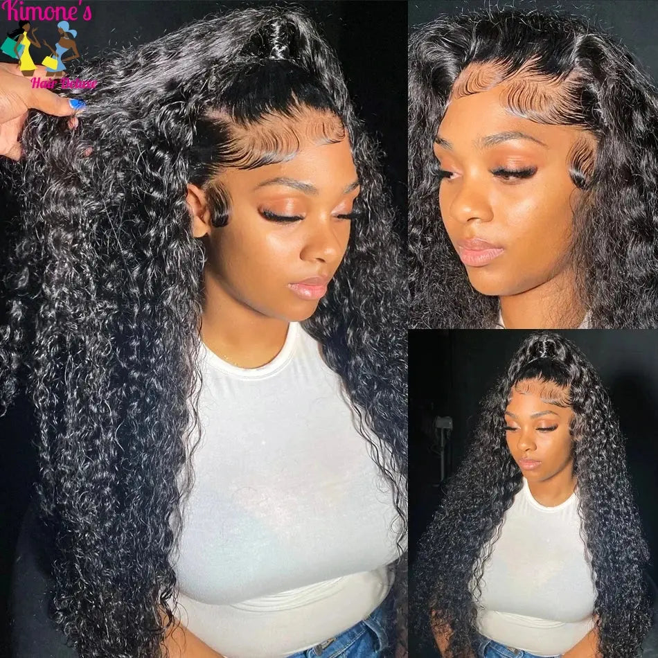 Deep Wave Glueless Invisible Strap 360 HD Full Lace Wig Human Hair 13x4 13x6 Water Wave Lace Front Wig 4x4 5x5 Closure Curly Wig Dropshipman