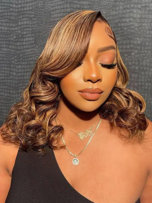Honey Blonde Bob Wig | Chic Bob Era, 4/27 Highlight | Undetectable HD Lace, Everyday Wear, Glueless | Kimone's Hair Deluxe Kimone's Hair Deluxe