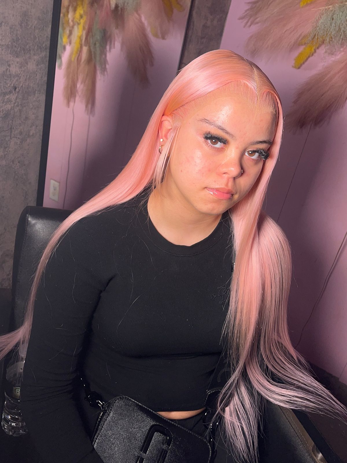 Salmon Pink Body Wave & Straight Wig | 13x6 HD Lace Front | 100% Virgin Human Hair | Pre-Plucked | Kimone's Hair Deluxe Kimone's Hair Deluxe