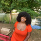 Afro Kinky Curly Wig With Bangs Full Machine Made Scalp Top 200% Density Virgin Brazilian Short