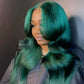 Emerald Green Body Wave & Straight Wig | 13x6 HD Lace Front | Virgin Human Hair | Pre-Plucked | Kimone's Hair Deluxe Kimone's Hair Deluxe