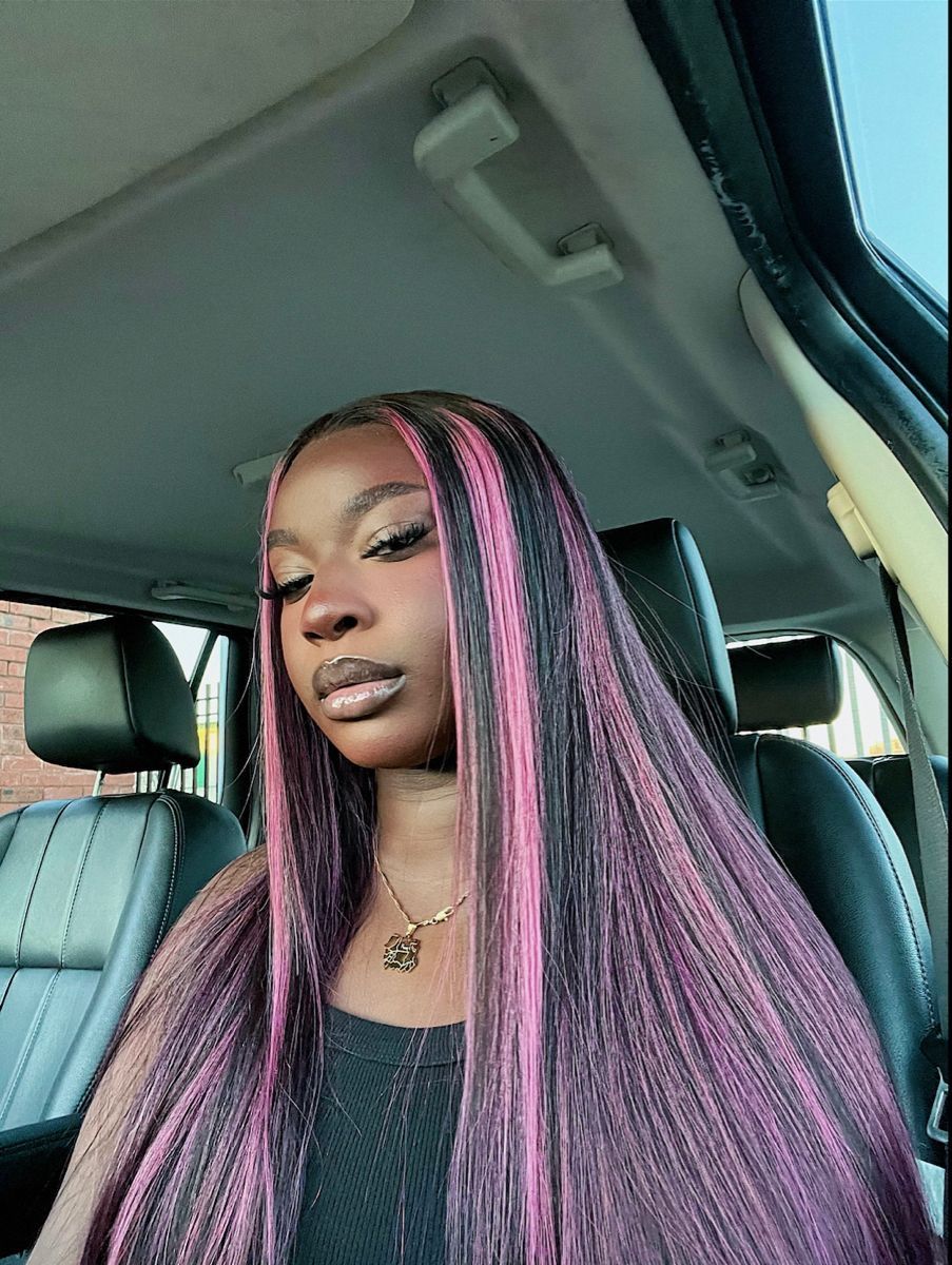 1B/Pink Skunk Stripe Body Wave Wig | 13x6 HD Lace Front | 180% Density | Pre-Plucked | Kimone's Hair Deluxe