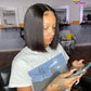 Bob 13X4 Transparent Lace Wigs 150% Brazilian Straight Remy Human Hair Type 200168148