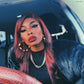 Burgundy Straight 360 Lace Front Human Hair Wigs 99J 150% Peruvian Remy Wig Preplucked With Baby