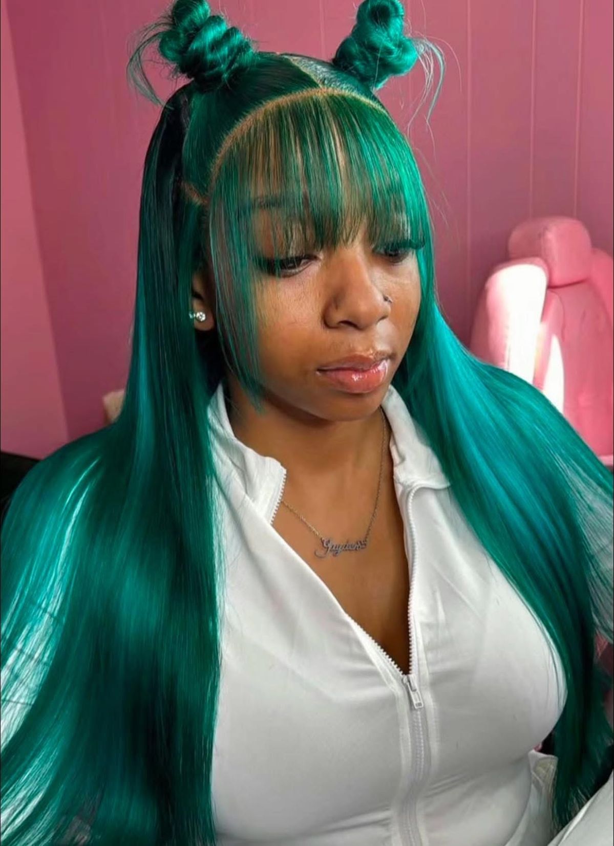 Emerald Green Body Wave & Straight Wig | 13x6 HD Lace Front | Virgin Human Hair | Pre-Plucked | Kimone's Hair Deluxe Kimone's Hair Deluxe