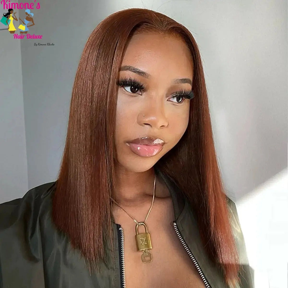 Sleek & Silky Straight Bob Wig | 13x4 HD Lace | Glueless | Brazilian Remy Kimone's Hair Deluxe