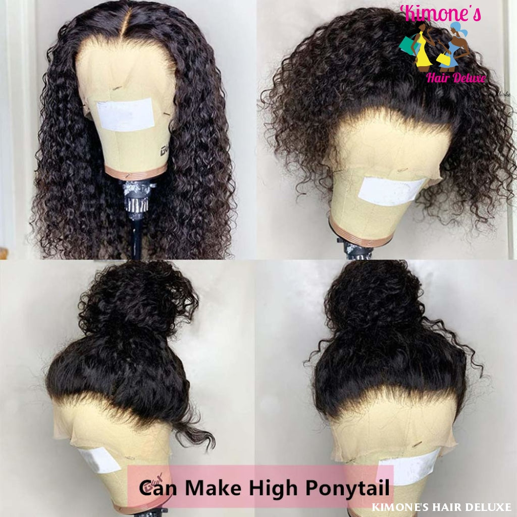 Curly Human Hair Wig 13X6 / 360 Lace Frontal Pre Plucked With Baby 10A Brazilian Wigs For Women