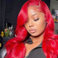 Bold Color Body Wave 13x4 HD Lace Front Wig | Red | Pre-Plucked | 20"-32" Kimone's Hair Deluxe
