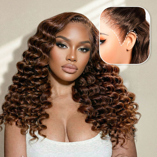 Effortless Waves Brown Loose Wave HD Lace Front Wig