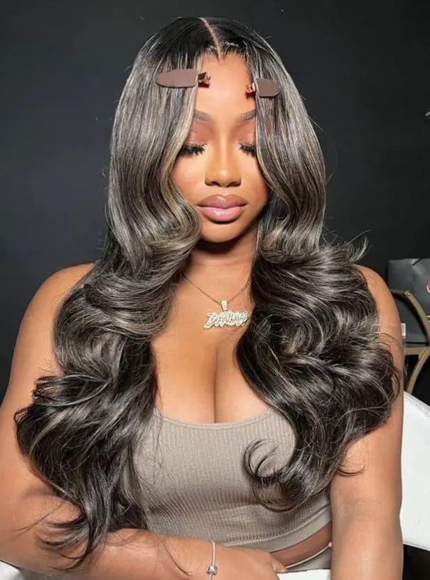Bold Color Body Wave 13x4 HD Lace Front Wig | 1B/613 Highlight | 210% Density | 18"-32" Dropshipman