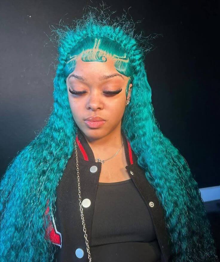 Turquoise Deep Wave Wig | Mermaid Hair | 13x4 HD Lace | 18–32 Inches
