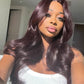 Black Cherry Body Wave Glueless Wig | 13x4 HD Lace Front | Wear & Go Human Hair Wig
