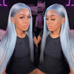 Sky Blue Body Wave & Straight Wig | 13x6 HD Lace Front | 100% Virgin Human Hair | Pre-Plucked | Kimone's Hair Deluxe Dropshipman