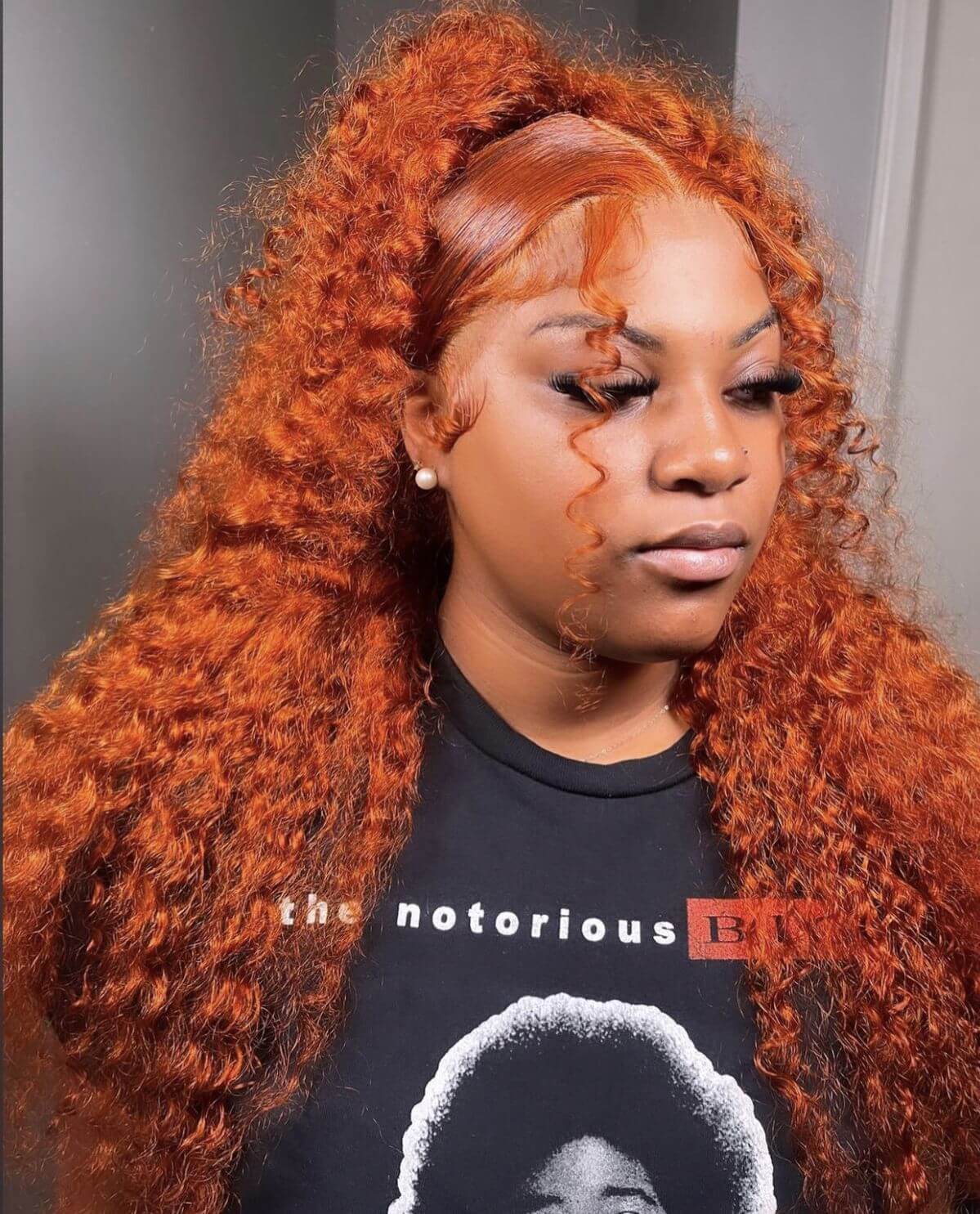 Bold Color | Orange Deep Wave Wig | 13x4 HD Lace Front | 180% Density | 100% Human Hair | 18"-32"