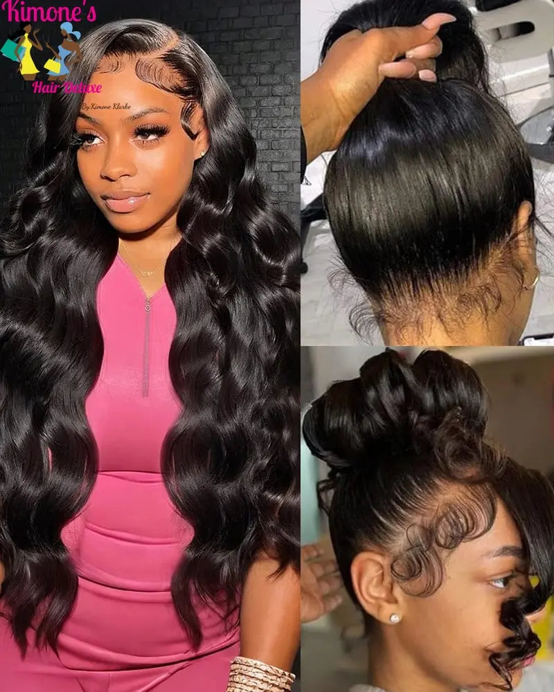 Sleek & Silky | 360 Full Lace Wig | Straight Human Hair | Undetectable Lace | 200% & 220% Density Kimone's Hair Deluxe