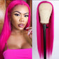 12A Pink Colored 13x4  Lace Wig 180%  HD Transparent Wig 10-26