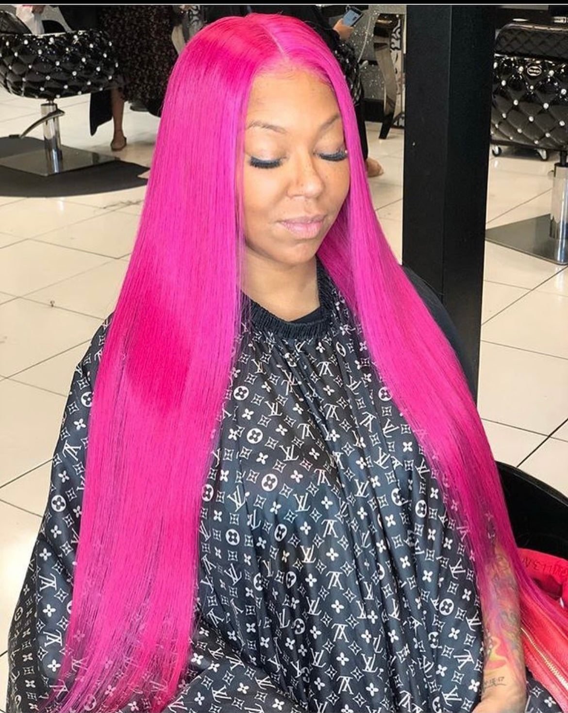 12A Pink Colored 13x4  Lace Wig 180%  HD Transparent Wig 10-26