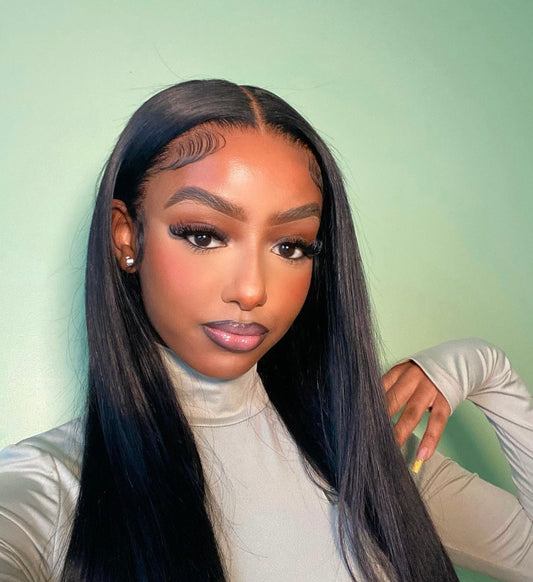 13x6 HD 10A Natural Black 200% Lace Front Straight Wigs 12-26 in