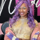 Lavender Colored Lace Front Human Hair Wig Straight Transparent Wigs 13X6 150% 200168148