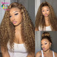 P4/27 Honey Blonde Highlight Deep Wave 360 Lace Wig | Defined Curls | 16-32in | Kimone's Hair Deluxe Kimone's Hair Deluxe