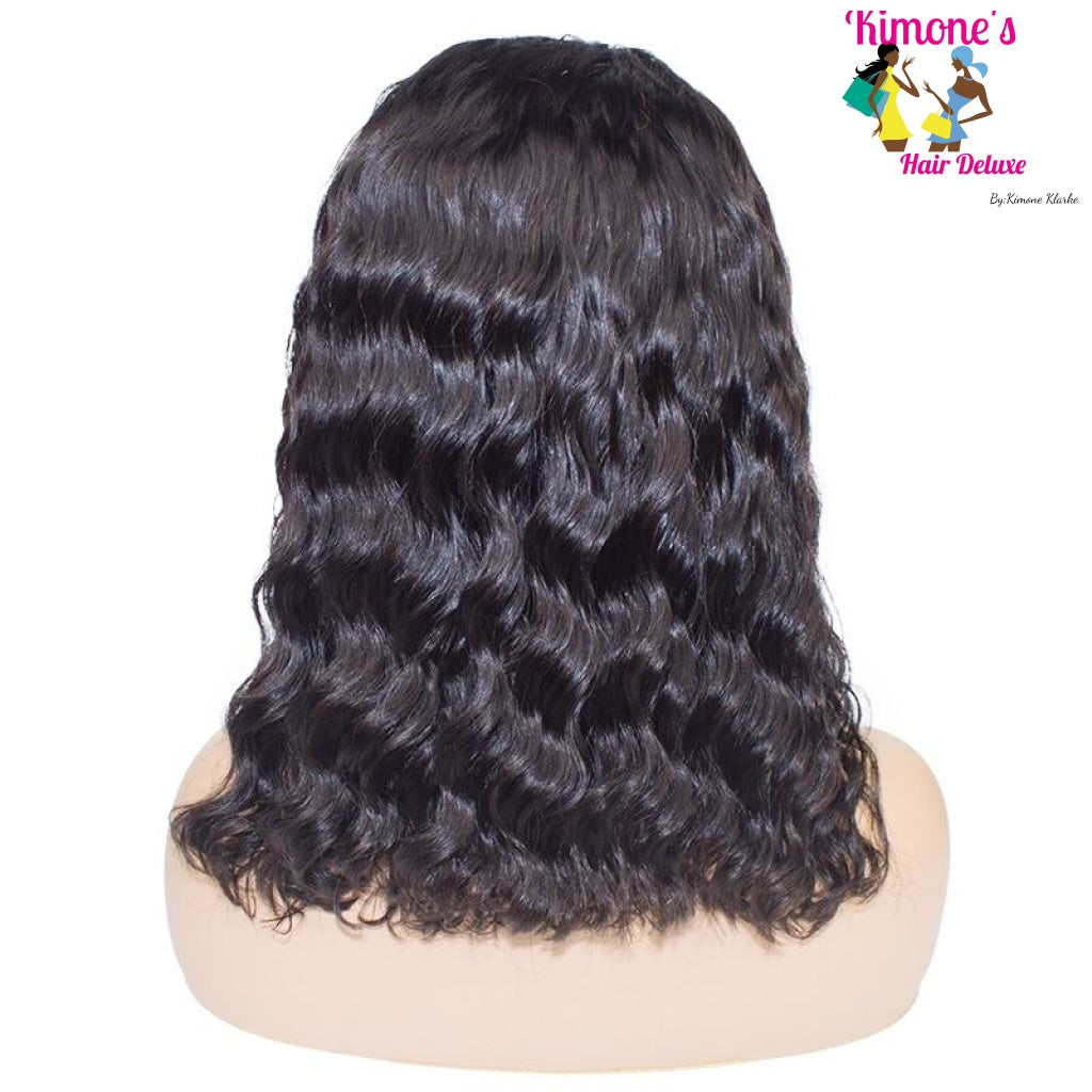 Natural Wave Short Bob Wig With Pre Plucked Hairline 8-14 150% 13X4 Lace Front Wig 200168148