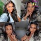 Highlight Lace Front Wigs Human Hair 180% Platinum Blonde Bodywave/straight 5X5 Wig 180 Density Pre