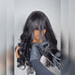 Effortless Waves | Loose Wave Wispy Bangs Wig | 7x5 & 13x4 HD Transparent Lace | Glueless | 150% & 180% Density