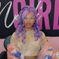 13X4 HD 180% Purple 10A Colored Lace Front PrePlucked Human Hair Wig Straight 8-24
