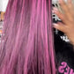 13x4 Transparent Lace Wig Balayage Straight Colored Higlighted Pink 180% density 10-28