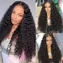250 Density Brazilian Deep Wave Curly HD Lace Wig | Glueless 13x6 & 13x4 Lace Front | Pre-Plucked Human Hair Wig