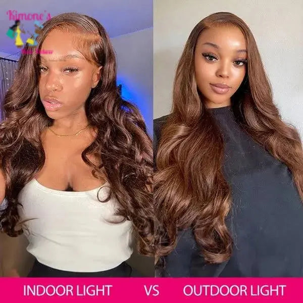 Brown Body Wave Lace Wig | 4x4, 13x4 & 13x6 HD Lace | 150%-200% Density | 8–40 Inch | Kimone's Hair Deluxe Kimone's Hair Deluxe