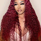 Mermaid Hair Deep Wave 13x6 HD Lace Front Wig | 99J Burgundy | 200% Density | 18"-32" Kimone's Hair Deluxe