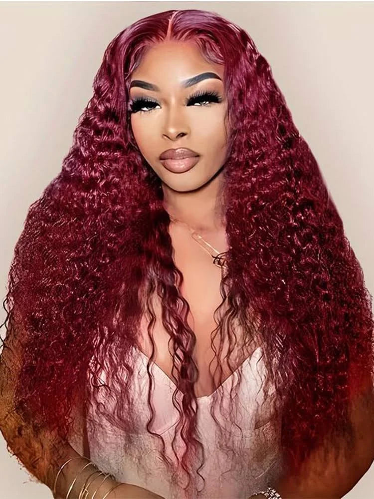 Mermaid Hair Deep Wave 13x6 HD Lace Front Wig | 99J Burgundy | 200% Density | 18"-32" Kimone's Hair Deluxe