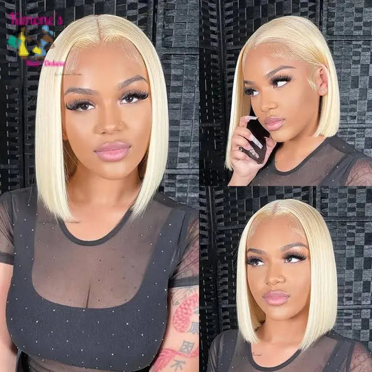 Sleek & Silky 613 Blonde Straight Wig | 13x4 Transparent Lace | Bone Straight Glam Kimone's Hair Deluxe