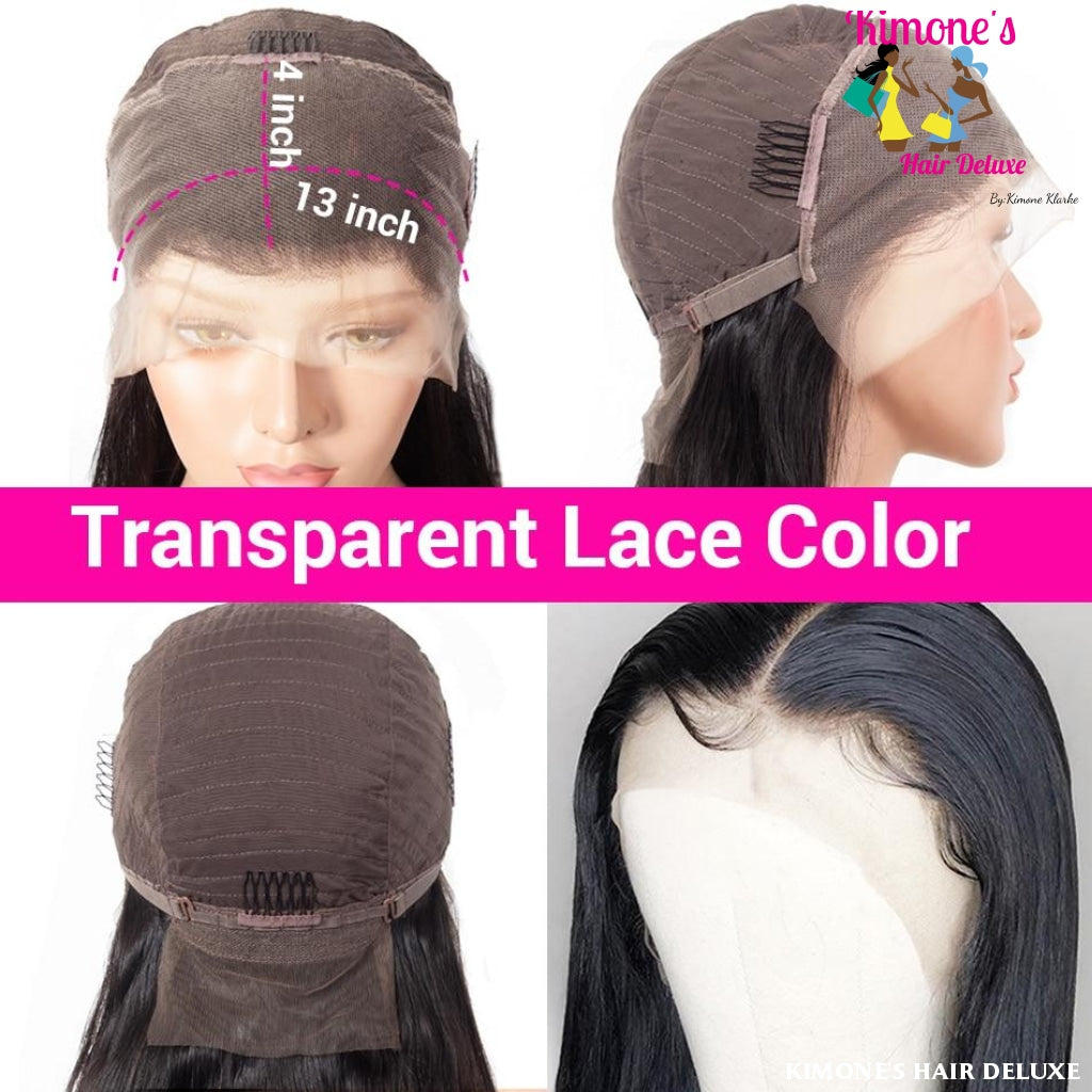 Transparent 13X4 Lace Wig 180% Straight Lace Front Human Hair Wigs Brazilian 200168148