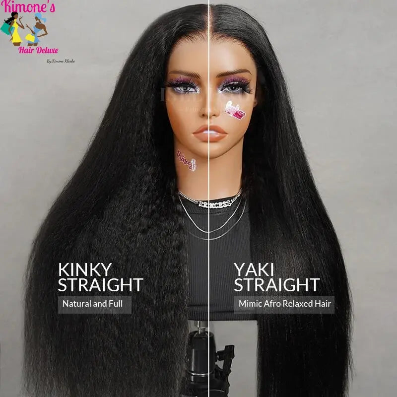 Kinky Yaki Straight Hair Bundle | Sleek & Silky Virgin Hair Kimone's Hair Deluxe