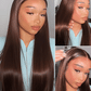 Sleek & Silky Chocolate Brown 13x4 HD Lace Front Wig | Bone Straight | 180% Density | 16"-30" Kimone's Hair Deluxe