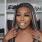13x4 HD Platinum Grey Highlight Front Human Wig,  Straight 180% 10-26